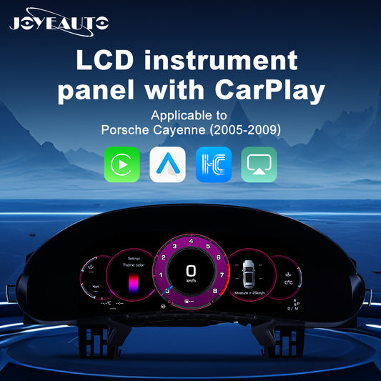 Joyeauto 12.3โณ Linux Digital Instrument Cluster for Porsche Cayenne 955/957 (2005-2009) | Wireless CarPlay & Android Auto | Virtual Cockpit Retrofit