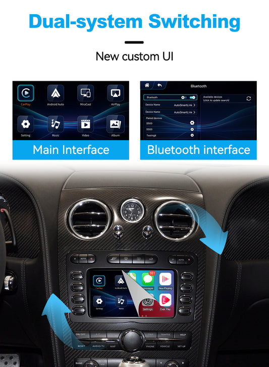 (WZBT-0) JoyeAuto Wireless Apple Carplay AirPlay Android Auto Interface for 2004-2011 Bentley Continental Flying Spur Support Touchscreen Mirror-link Plug and Play - detail 3