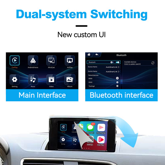 (WZAU-3) Joyeauto Audi A1 Q3 RMC MMI 2G 3G Wireless Apple CarPlay Android Auto iOS AirPlay Retrofit - detail 3