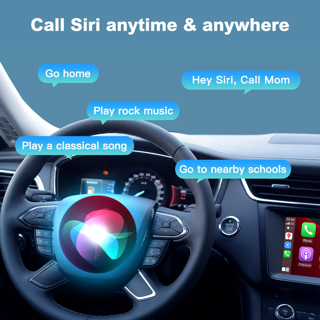 (WZFD-1) New JoyeAuto Ford SYNC2 Carplay Module Retrofit for 2013-2016 Focus/Mondeo/Taurus/Explorer/Escape/Edge /F150/Lincoln MKC/Mustang WiFi Wireless Apple CarPlay AirPlay Android Auto MMI Interface - detail 7