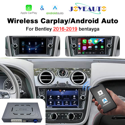 (WZBT-3) JoyeAuto Wireless Apple Carplay AirPlay Android Auto Interface for 2016-2019 Bentley Bentayga Mirror-link Plug and Play