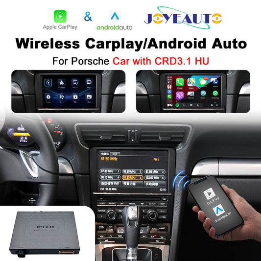 (WZPO-3) JoyeAuto Wireless Apple Carplay AirPlay Android Auto Interface for 2003-2009 Porsche CDR CRD31