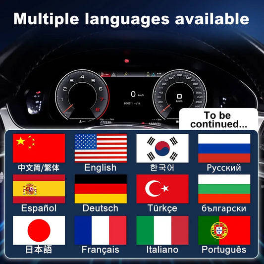 Joyeauto 12.3 inch LCD Digital Instrument Cluster for Audi A6 and A7 2013-2018 with multi-language support, Wireless CarPlay and AirPlay cockpit system