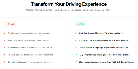 factory infotainment vs JoyeAuto CarPlay upgrade