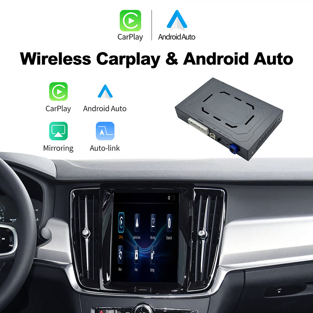 Apple CarPlay Android Auto Interface for 2018-2022 volvo S60/S90/V60/V90/XC40/XC60/XC90 - Wireless & Wired (WJVO-2)