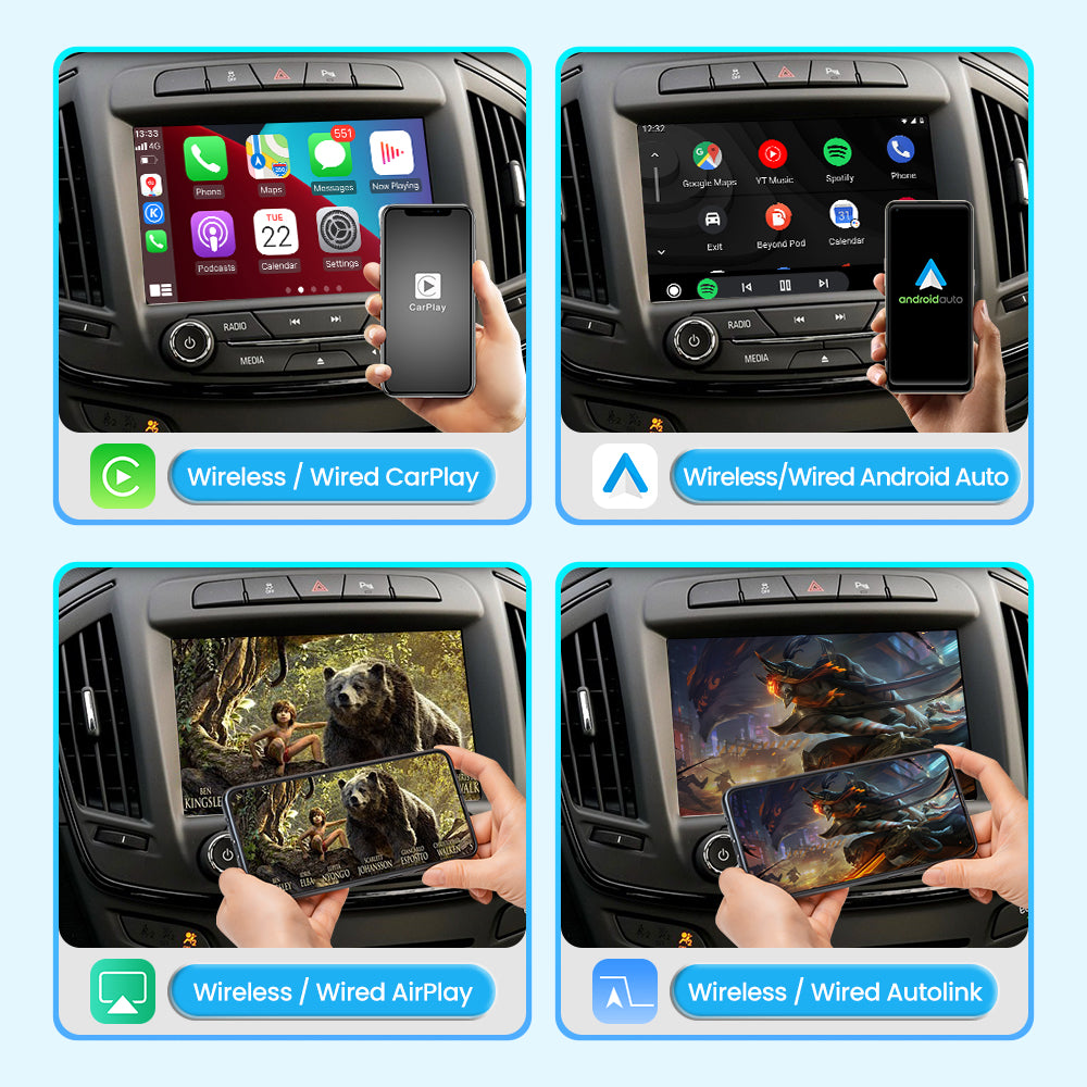 Wireless Apple CarPlay Android Auto Interface for Opel Insignia (2014–2017) – AirPlay Mirror Link (WJOP-1)