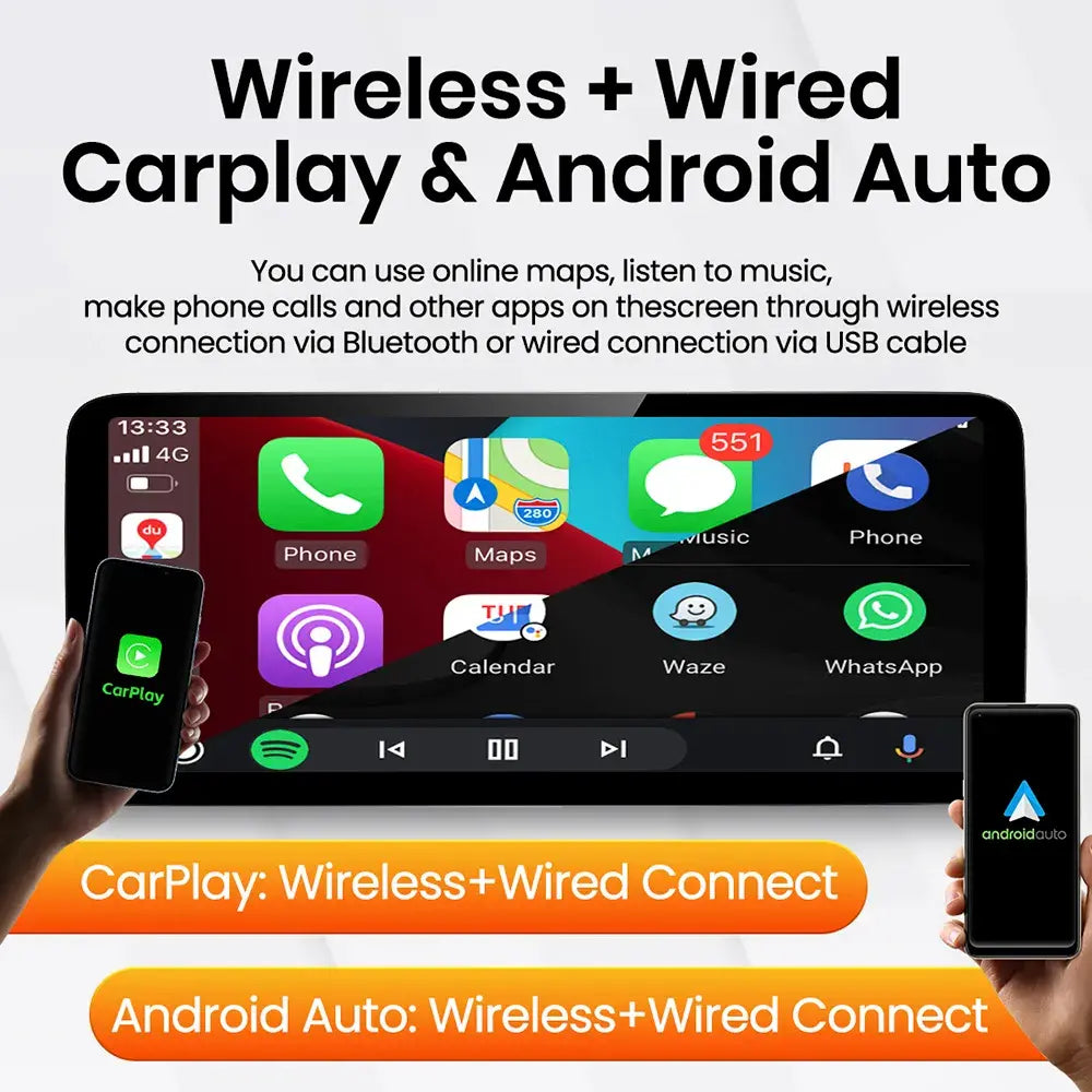 JoyeAuto Mercedes-Benz Linux Screen Upgrade with Wireless Apple CarPlay & Android Auto | 10.25" / 12.3" HD Touch Display
