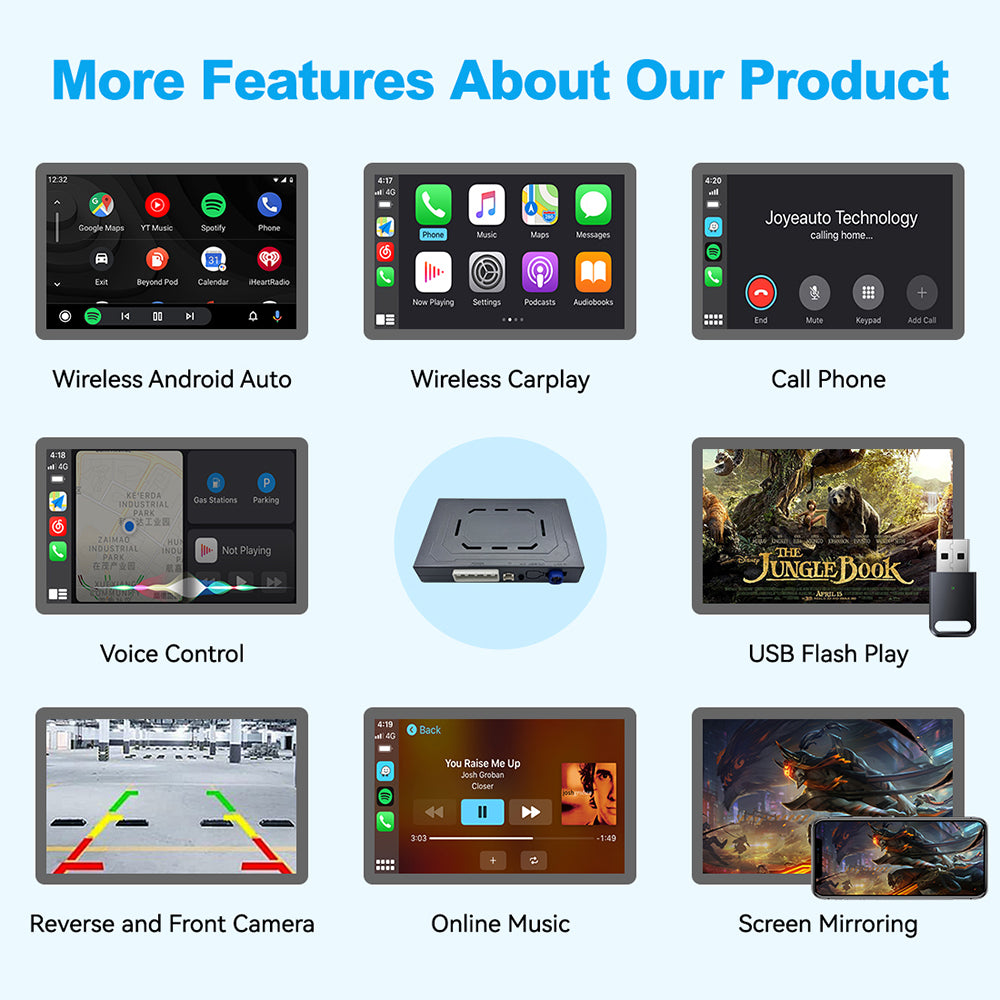 Apple CarPlay Android Auto Interface for 2018-2022 volvo S60/S90/V60/V90/XC40/XC60/XC90 - Wireless & Wired (WJVO-2)