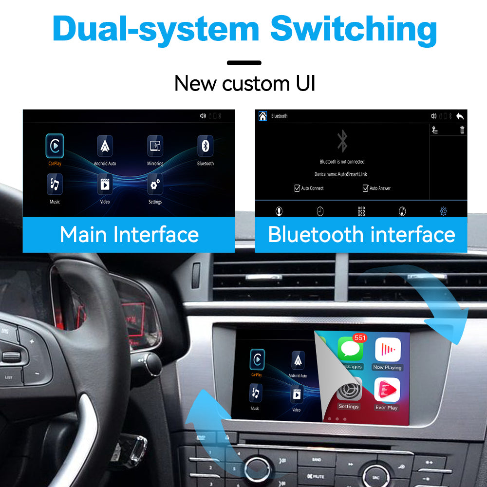 Wireless & Wired Apple CarPlay and Android Auto Interface for DS 5LS (2014–2016), DS 5 (2014–2015), DS 6 (2014) – WJDS-1
