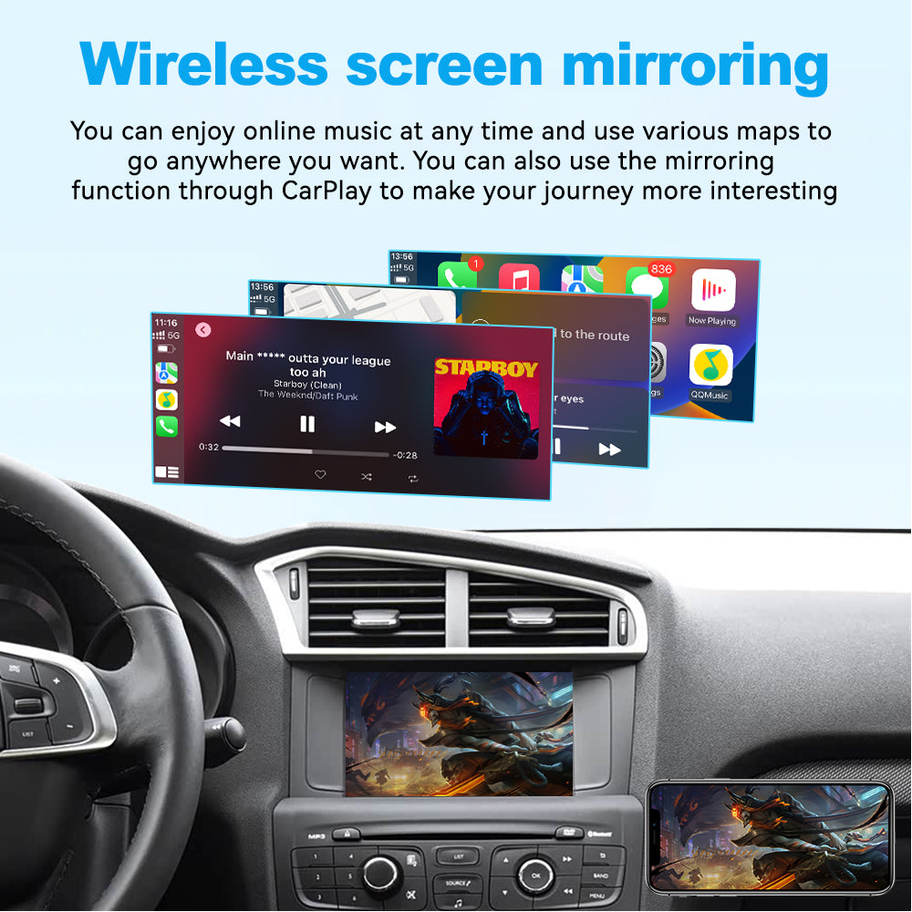 Wireless & Wired Apple CarPlay and Android Auto Interface for Citroën C3, C4L, C4 Sega, C5 (2014–2016) – WJCT-1
