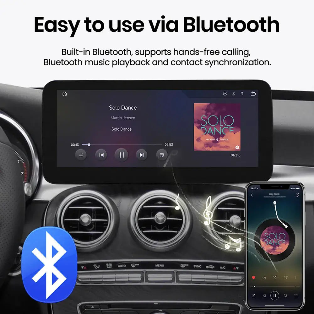 JoyeAuto Mercedes-Benz Linux Screen Upgrade with Wireless Apple CarPlay & Android Auto | 10.25" / 12.3" HD Touch Display