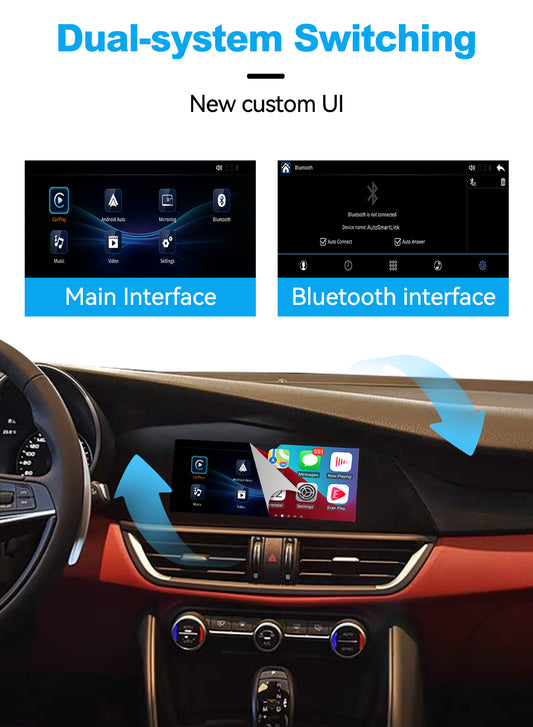 (WZAF-1) JoyeAuto Alfa Wireless Apple Carplay AirPlay Android Auto Interface for 2017 2018 2019 Alfa Giulia Stelvio Mirror-link Plug and Play - detail 3
