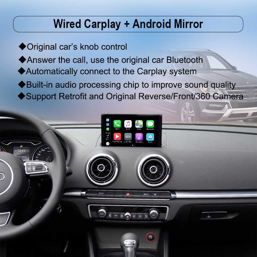 Audi A3 s3 MMI 3G/3G Plus 2012-2018MY WiFi Wireless Apple CarPlay Retrofit - detail 3