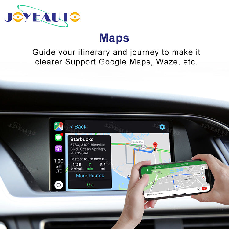(WZAU-1) New Joyeauto Audi A4 A5 Q5 b8 without MMI Concert Symphony WIFI Wireless Apple CarPlay AirPlay Android Auto Retrofit - detail 6