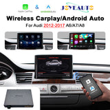 JoyeAuto wireless CarPlay interface for Audi A6 A7 A8 2012-2017 factory screen with Apple CarPlay and Android Auto upgrade
