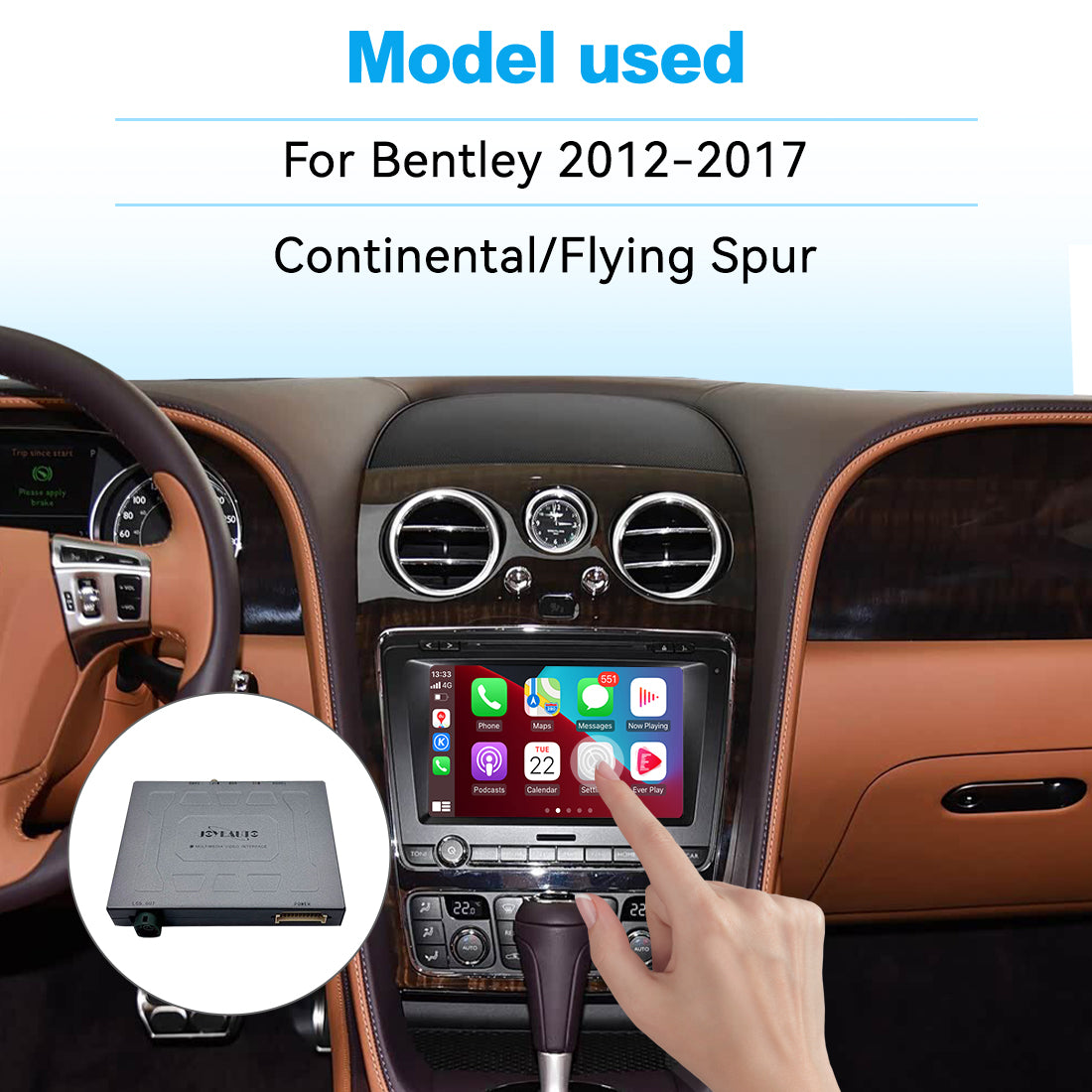 (WZBT-1) JoyeAuto Wireless Apple Carplay AirPlay Android Auto Interface for 2012-2017 Bentley Continental Flying Spur Mirror-link Plug and Play - detail 2