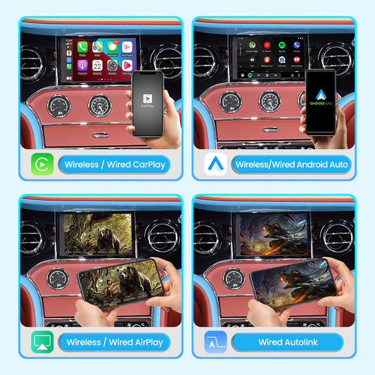 Bentley Mulsanne interface supporting wired and wireless CarPlay, Android Auto, AirPlay and wired Autolink