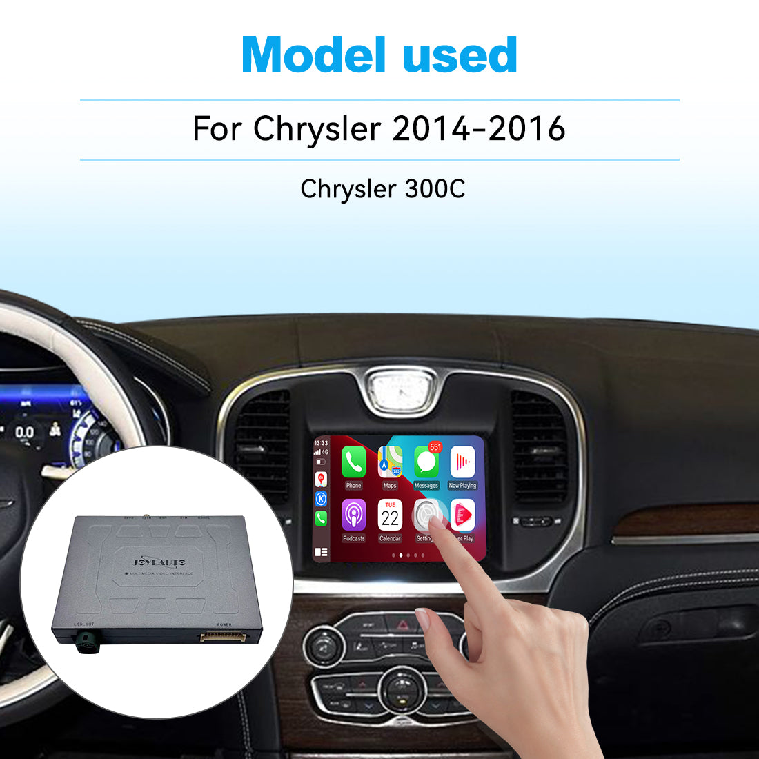 (WZCL-2) JoyeAuto Chrysler Wireless Apple Carplay AirPlay Android Auto Interface Upgrade for Chrysler 2014-2016 300C Mirror-link Plug and Play - detail 2