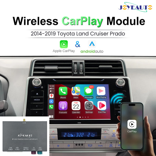Upgrade 2014 - 2019 Toyota Land Cruiser Prado Sequoia Wireless Apple CarPlay Android Auto Retrofit Module