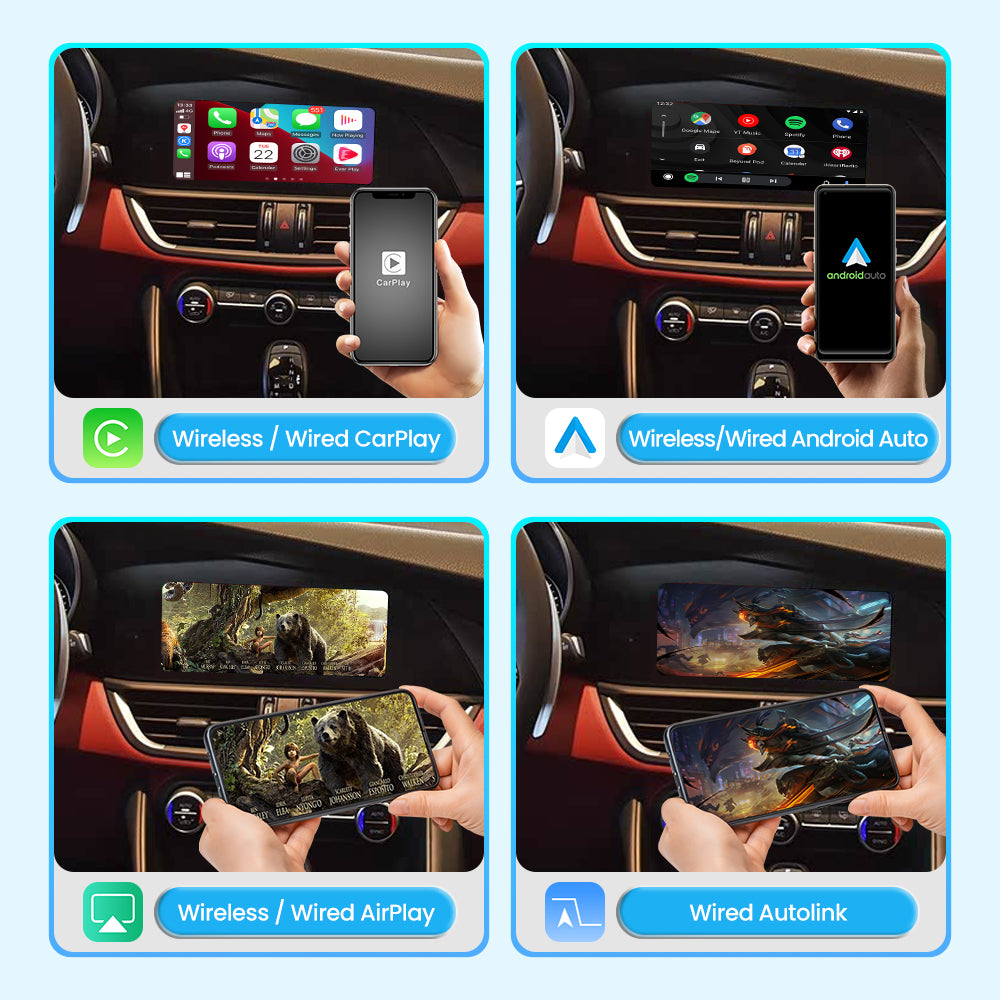 (WZAF-1) JoyeAuto Alfa Wireless Apple Carplay AirPlay Android Auto Interface for 2017 2018 2019 Alfa Giulia Stelvio Mirror-link Plug and Play - detail 9