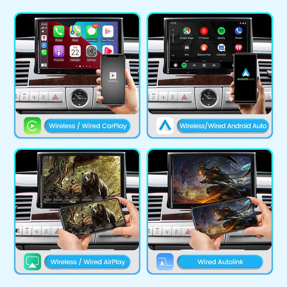 (WZAU-4) Joyeauto Audi A6 A7 MIB2 RMC A8 c7 MMI 3G Wireless Apple CarPlay Android Auto iOS AirPlay Retrofit - detail 5