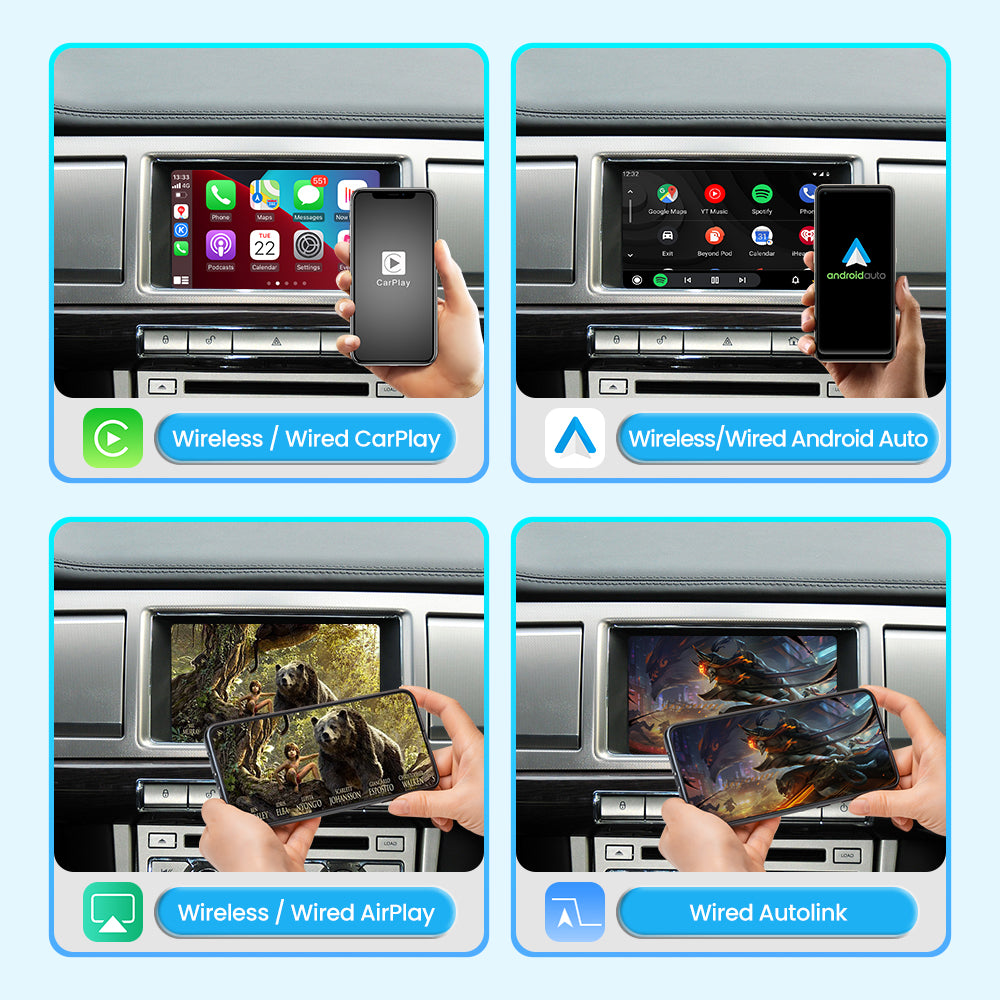 (WZLR-5)JoyeAuto Wireless Apple Carplay AirPlay Android Auto Interface Retrofit for Land Rover Jaguar 2007-2011 XF 2010-2014 XK - detail 4