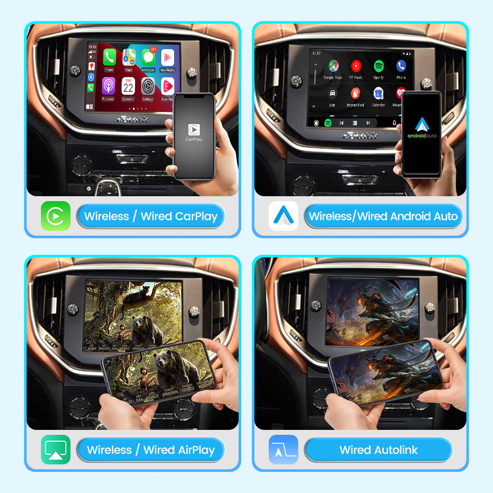 (WZMA-1) Joyeauto WiFi Wireless Apple CarPlay Android Auto Upgrade for Maserati Quattroporte Ghibli 2014-2017MY with Rear Camera - detail 6
