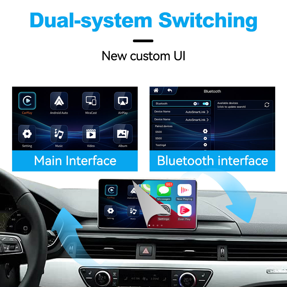 (WZAU-2) Joyeauto Audi A3 MMI 3G A4/A5/Q2/Q5/Q7 B9 MIB WiFi Wireless Apple CarPlay Android Auto iOS AirPlay Retrofit - detail 7