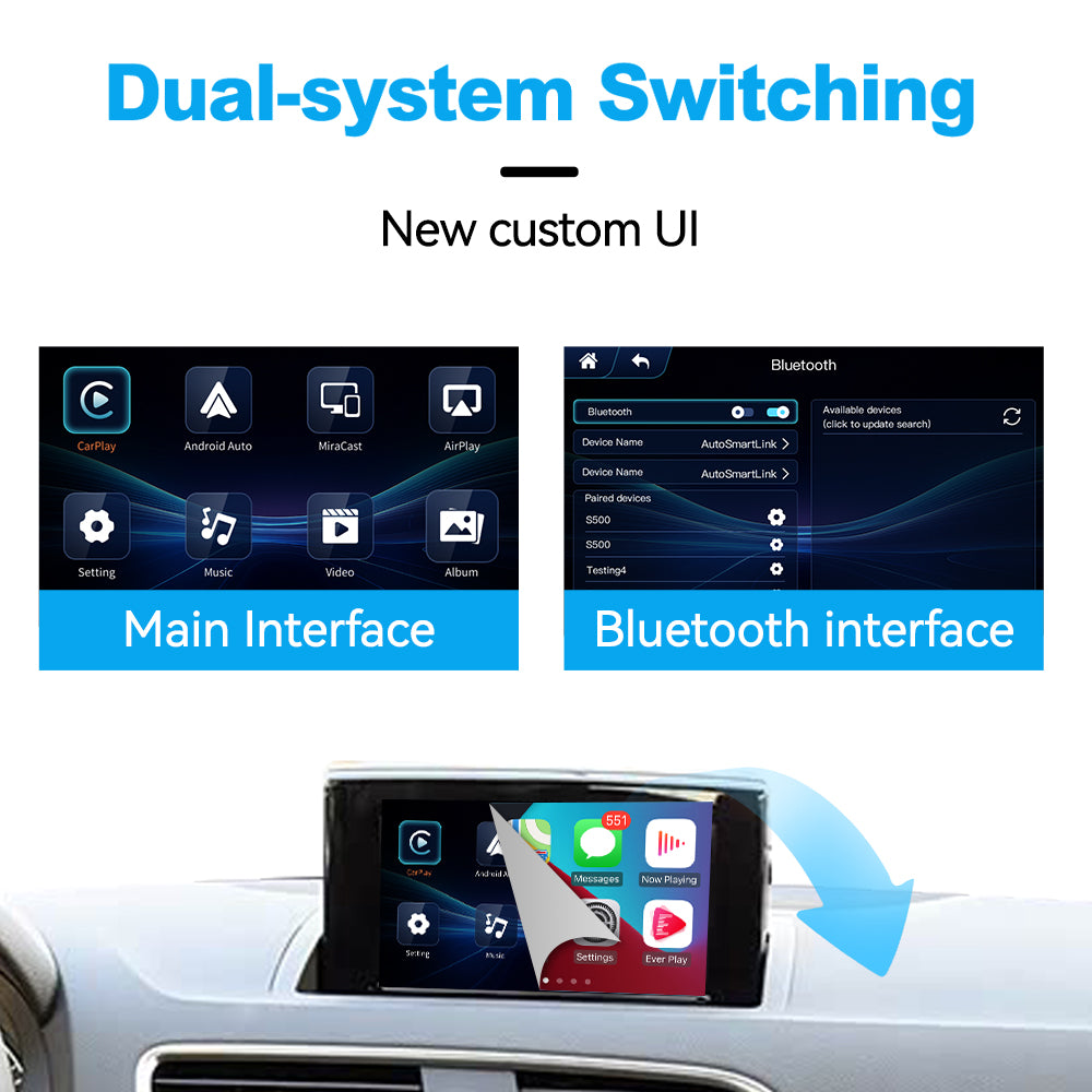 (WZAU-3) Joyeauto Audi A1 Q3 RMC MMI 2G 3G Wireless Apple CarPlay Android Auto iOS AirPlay Retrofit - detail 3