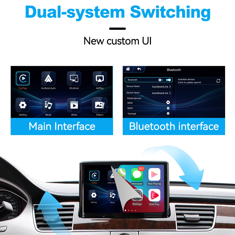 (WZAU-5) Joyeauto Audi A4 A5 Q5 MMI 3G 3G+ basic A6 Q7 c6 WIFI Wireless Apple CarPlay Android Auto iOS Airplay Retrofit - detail 6