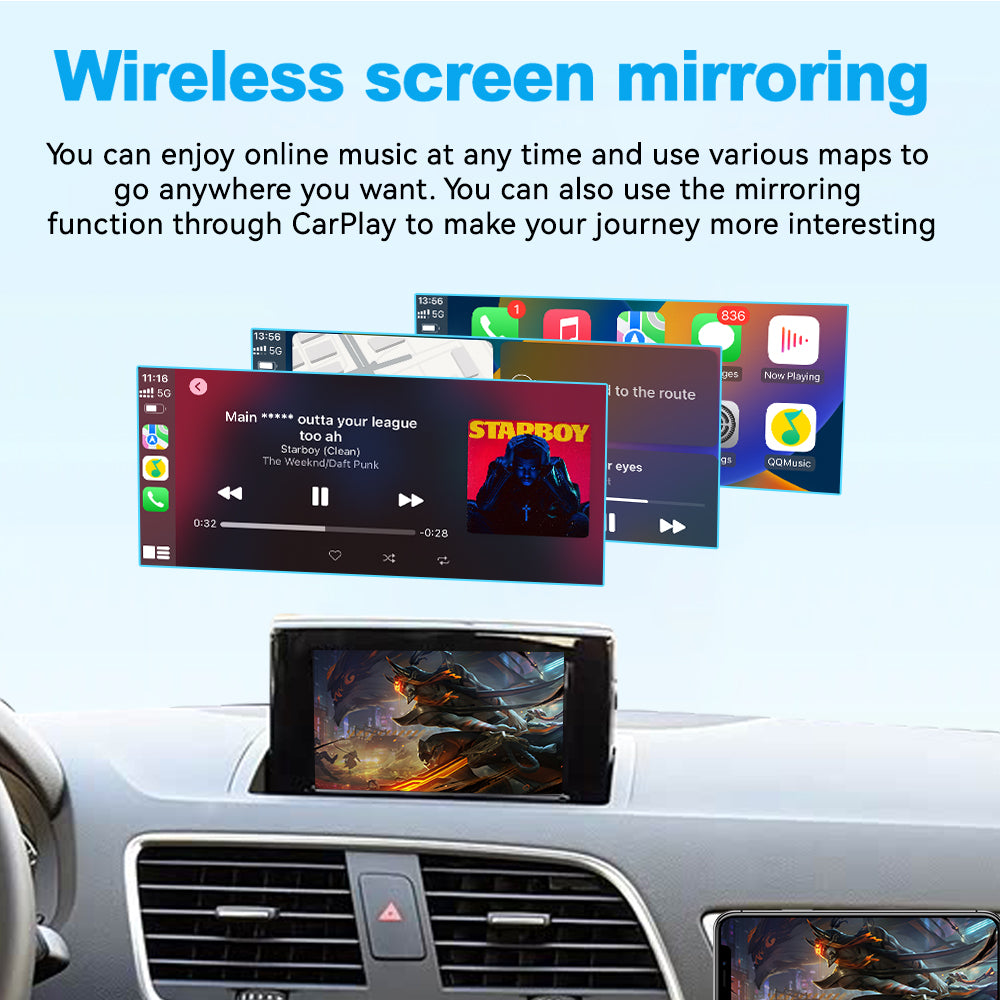 (WZAU-3) Joyeauto Audi A1 Q3 RMC MMI 2G 3G Wireless Apple CarPlay Android Auto iOS AirPlay Retrofit - detail 4