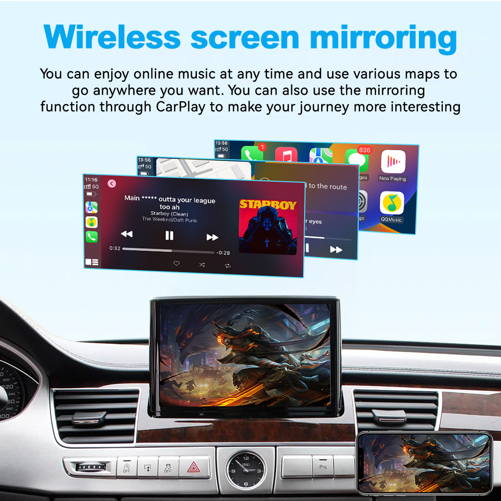 (WZAU-4) Joyeauto Audi A6 A7 MIB2 RMC A8 c7 MMI 3G Wireless Apple CarPlay Android Auto iOS AirPlay Retrofit - detail 6