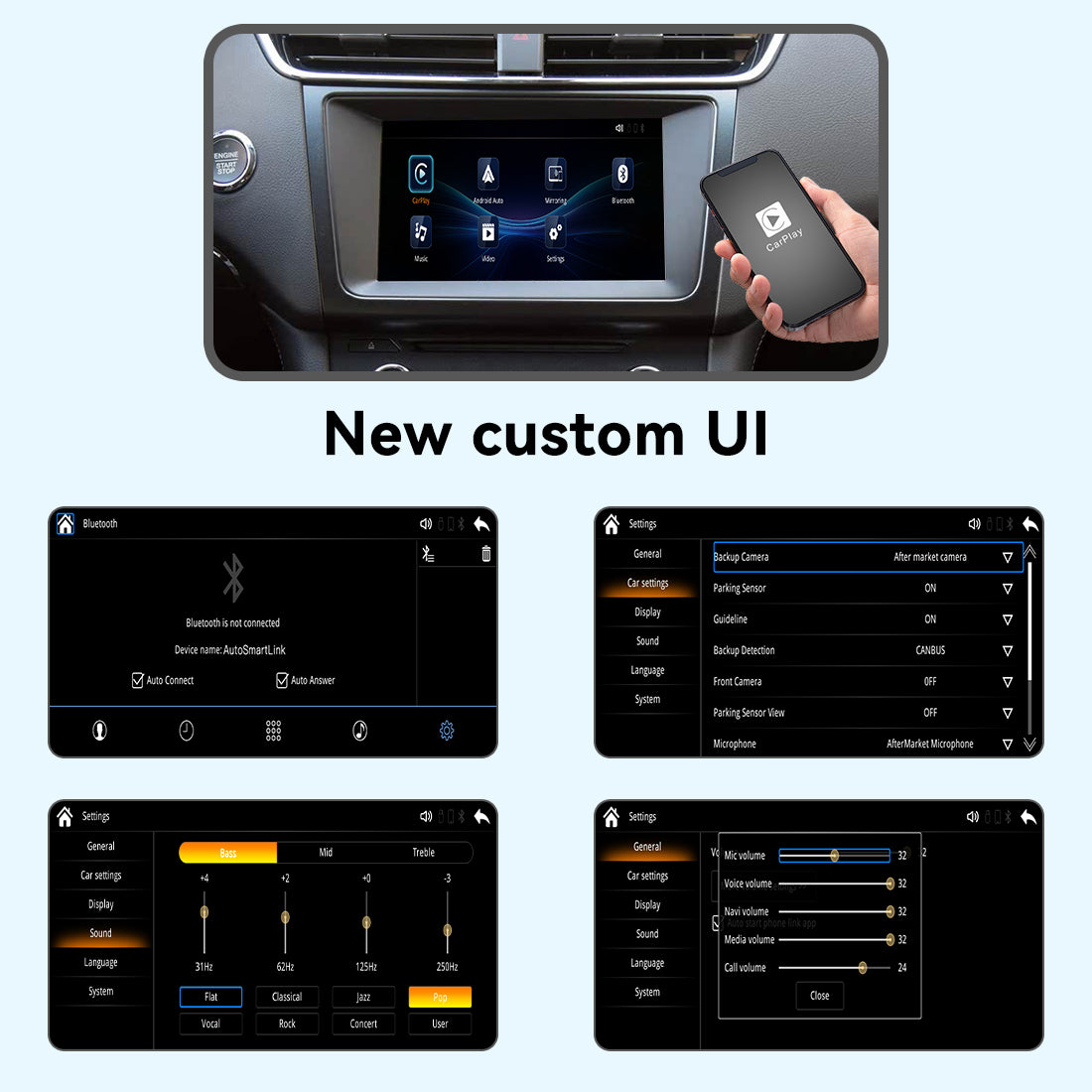 (WZFD-1) New JoyeAuto Ford SYNC2 Carplay Module Retrofit for 2013-2016 Focus/Mondeo/Taurus/Explorer/Escape/Edge /F150/Lincoln MKC/Mustang WiFi Wireless Apple CarPlay AirPlay Android Auto MMI Interface - detail 5