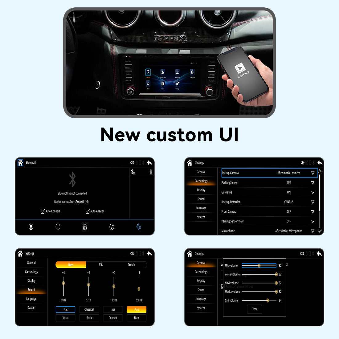 (WZFR-1)JoyeAuto Wireless Apple Carplay AirPlay Android Auto Mirror-Link Interface for 2015-2018 Ferrari California T Plug and Play - detail 4