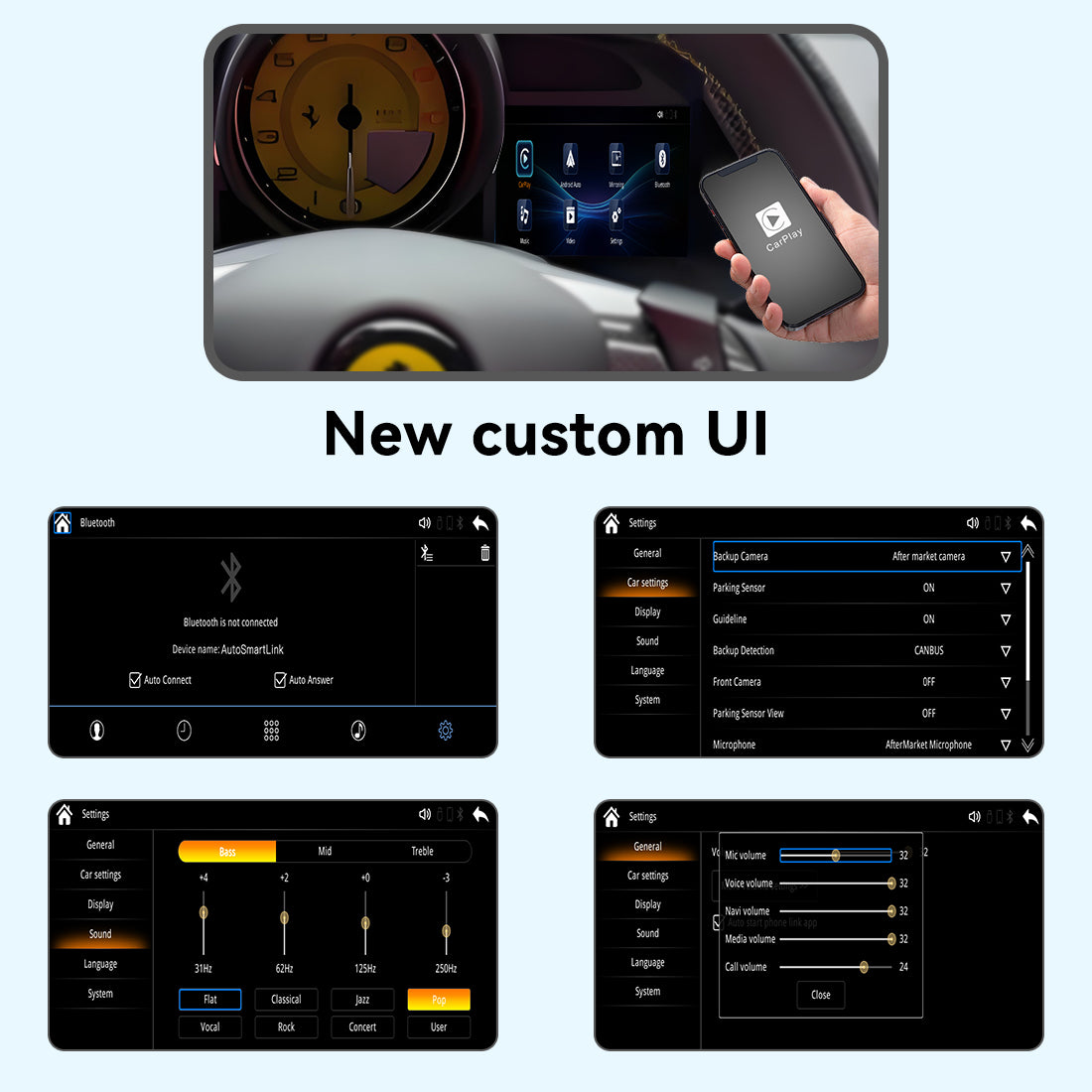 (WZFR-2)JoyeAuto Wireless Apple Carplay AirPlay Android Auto Mirror-Link Interface for Ferrari 458 Plug and Play - detail 6