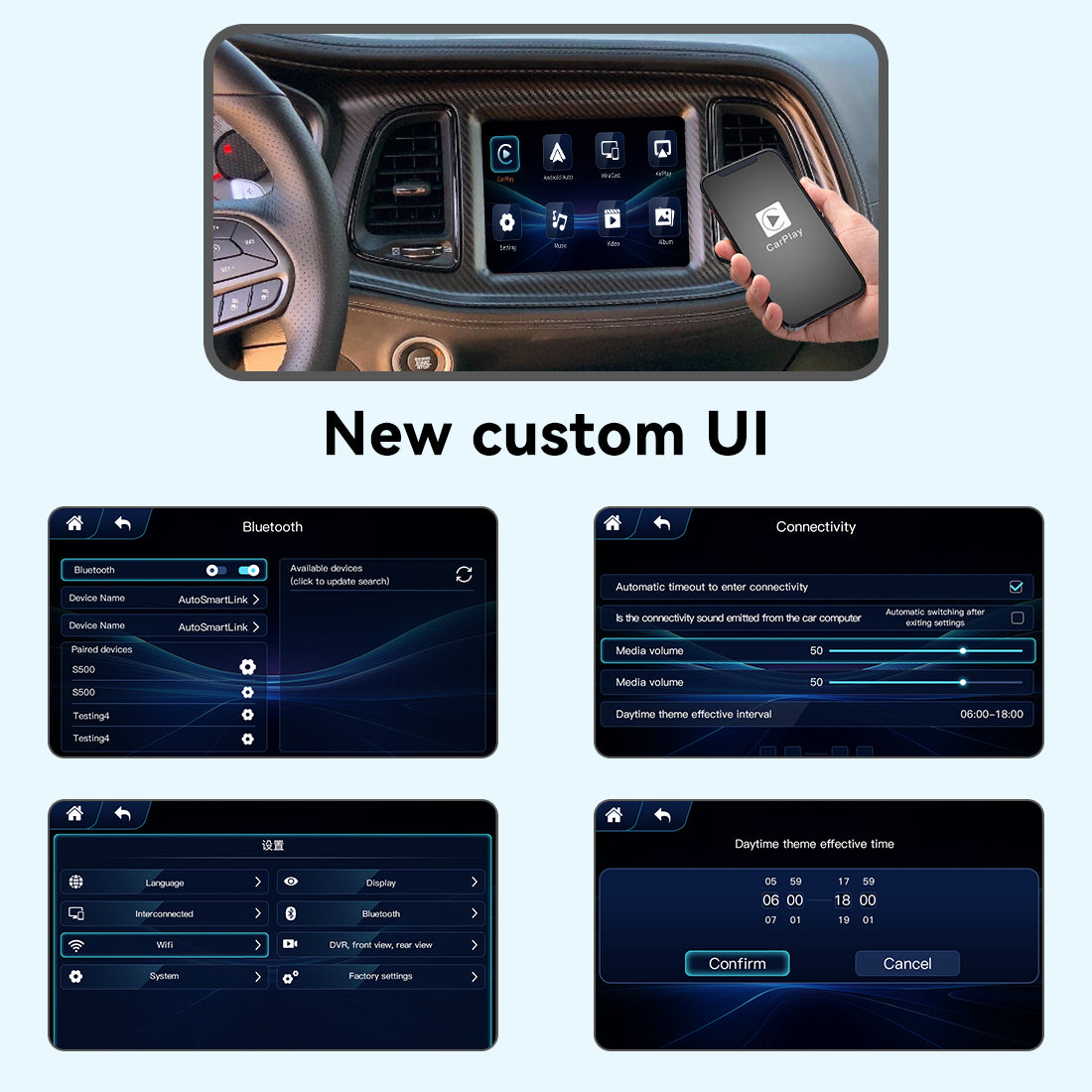 (WZJP-1) JoyeAuto Wireless Apple Carplay AirPlay Android Auto Interface for JEEP Cherokee Grand Cherokee Uconnect 8.4 Plug and Play - detail 4