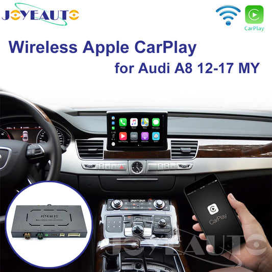 JoyeAuto wireless Apple CarPlay interface for 2012–2017 Audi A8 with the original factory display