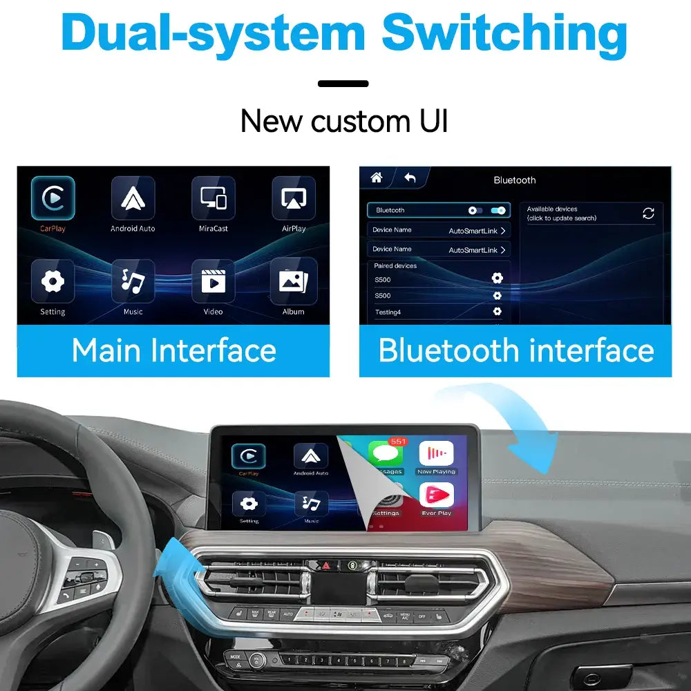 JoyeAuto WZBM-5 Wireless CarPlay & Android Auto Interface for BMW 2013-2022 NBT EVO MGU ID4 ID7 Plug and Play