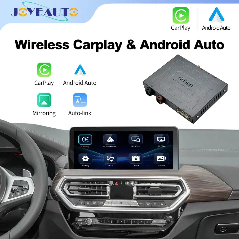 JoyeAuto WZBM-5 Wireless CarPlay & Android Auto Interface for BMW 2013-2022 NBT EVO MGU ID4 ID7 Plug and Play