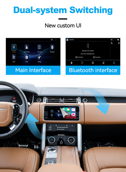 (WZLR-4) New JoyeAuto Wireless Apple Carplay AirPlay Android Auto Interface for 2016-2020 Land Rover Range Rover Evoque Freelander Discovery 4 XF XJ T-Type Jaguar 10.1 inch Harman Head Unit - detail 3