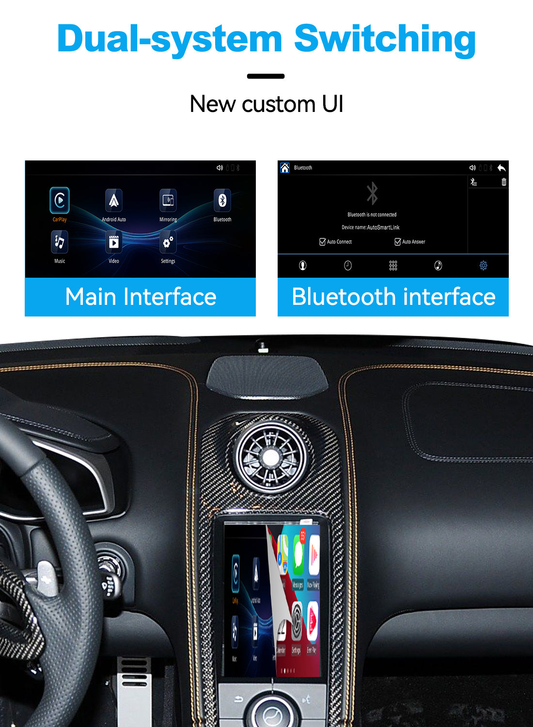 (WZML-1)JoyeAuto Wireless Apple Carplay AirPlay Android Auto Mirror-Link Interface for McLaren 12C 650S 625C 675LT 570S 540C 600LT Plug and Play - detail 4