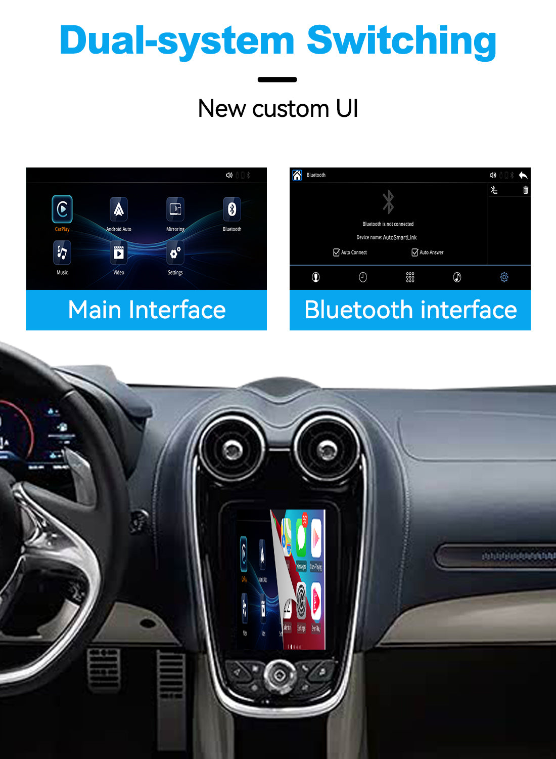 (WZML-2)JoyeAuto Wireless Apple Carplay AirPlay Android Auto Mirror-Link Interface for McLaren GT Plug and Play - detail 4
