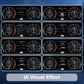 MMB Volkswagen Touareg LCD instrument cluster with multiple language options including English, Spanish, German, French and Italian.