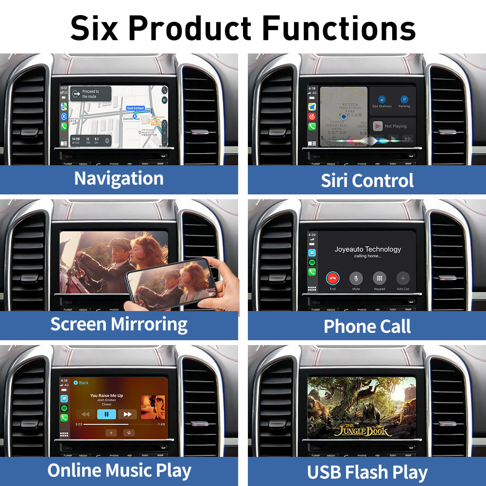 Porsche PCM 3.1 upgrade with navigation, Siri control, screen mirroring, phone calls, online music and USB playback