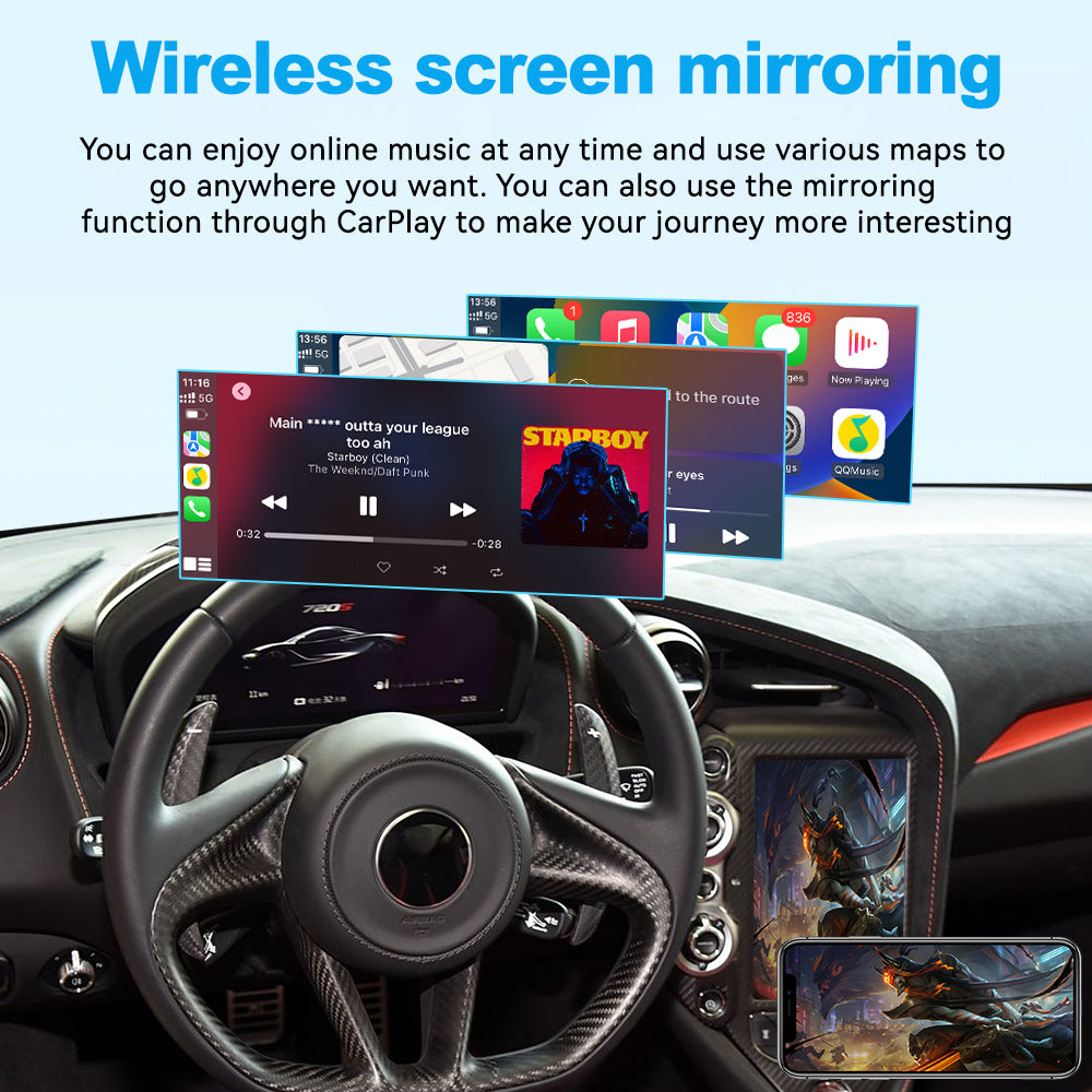 Apple CarPlay Siri voice control for calls, navigation and music in a McLaren 720S