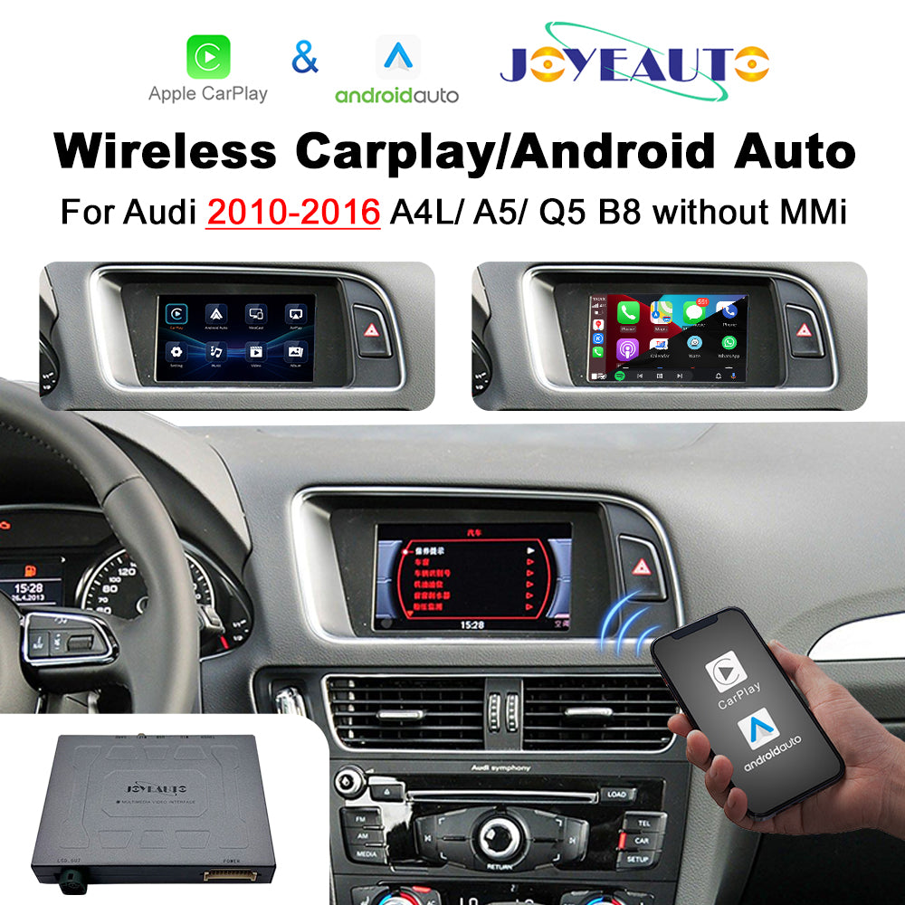 (WZAU-1) New Joyeauto Audi A4 A5 Q5 b8 without MMI Concert Symphony WIFI Wireless Apple CarPlay AirPlay Android Auto Retrofit