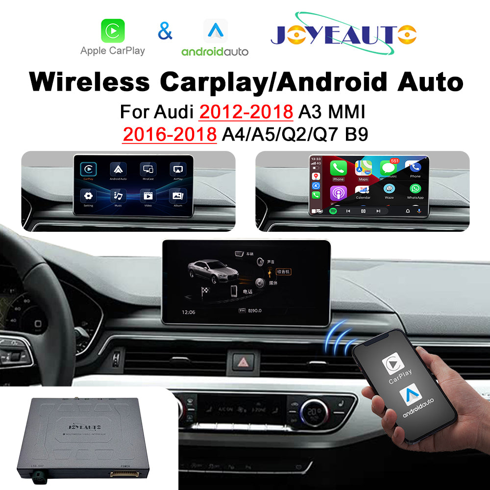 (WZAU-2) Joyeauto Audi A3 MMI 3G A4/A5/Q2/Q5/Q7 B9 MIB WiFi Wireless Apple CarPlay Android Auto iOS AirPlay Retrofit