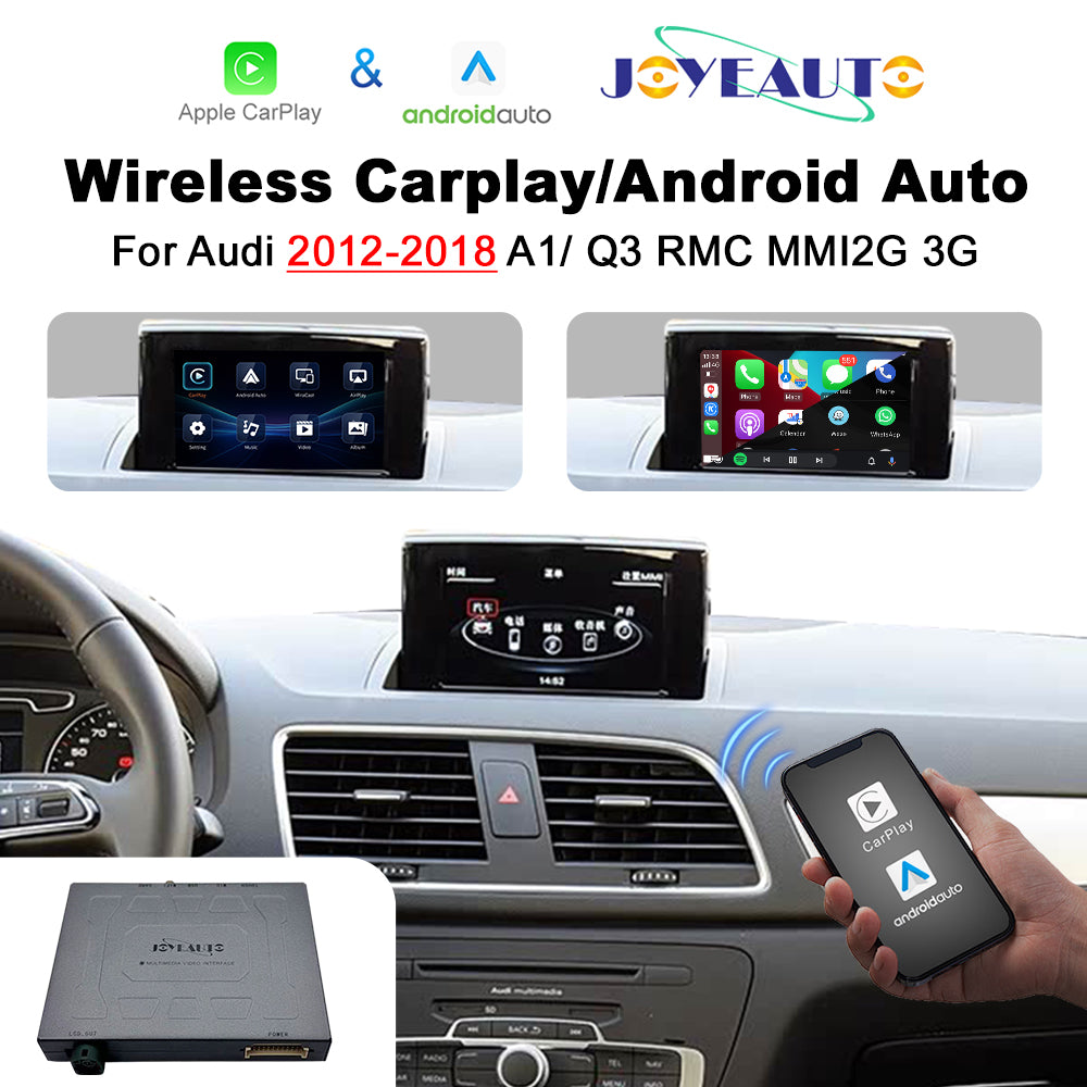 (WZAU-3) Joyeauto Audi A1 Q3 RMC MMI 2G 3G Wireless Apple CarPlay Android Auto iOS AirPlay Retrofit