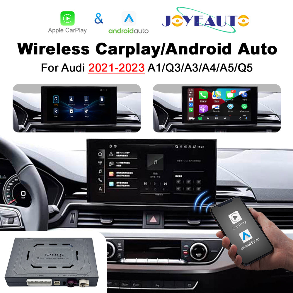 (WZAU-7)Joyeauto 2021-2023 Audi A1 Q3 Q3 Q4 Q5 Q5 MIB3 WIFI Wireless Apple CarPlay Android Auto Hicar iOS Airplay Mirror-link Retrofit
