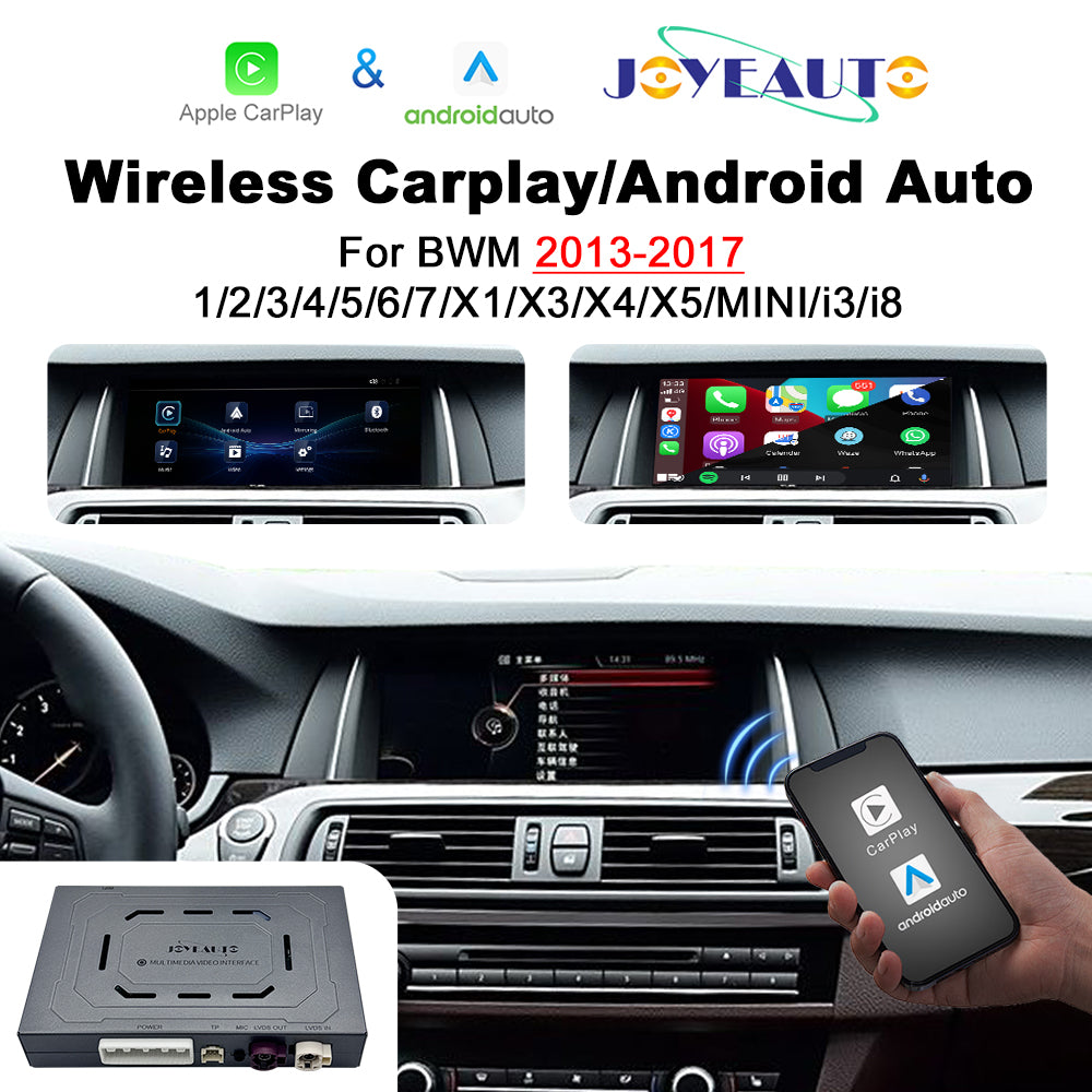 (WZBM-2) Joyeauto BMW NBT 1 2 3 4 5 7 X1 X3 X6 X5 MINI 2013-2017 Wireless Apple CarPlay AirPlay Android Auto Interface